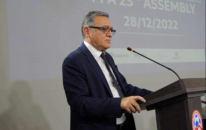 Выступление вице-президента ФФА Армена Никогосяна на 23-м очередном собрании ФФА