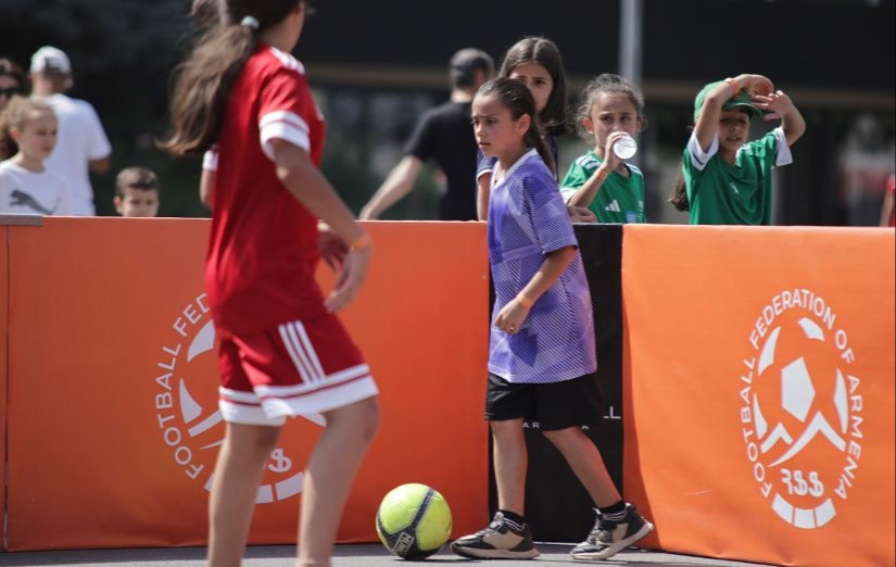 She Plays girls' football festival held in Yerevan