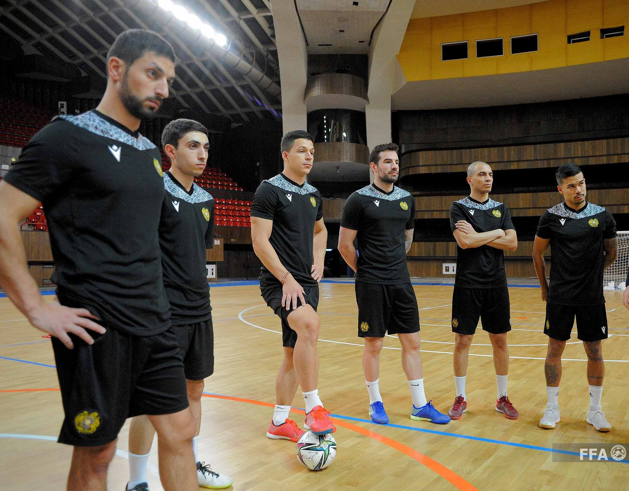 Armenian futsal national team training session